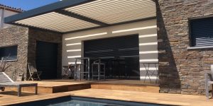 pergola bioclimatique à lames orientables sans poteau