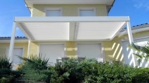 pergola bioclimatique à lames orientables double panneau