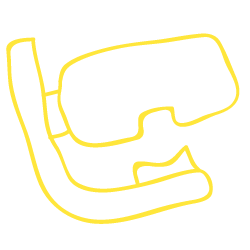 picto dessin masque tuba jaune