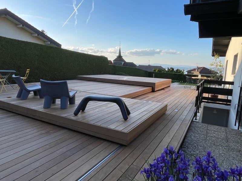 Terrasse mobile en gigogne avec 3 plateaux par DCLS