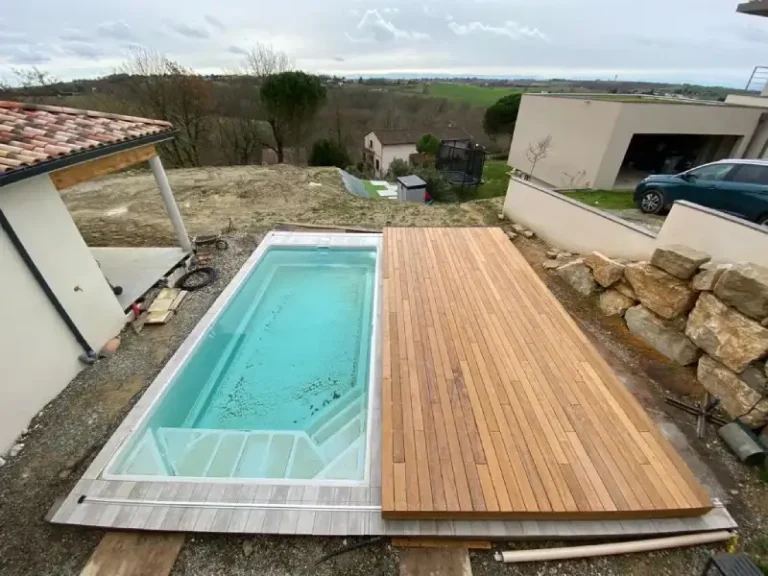 Installation d'une terrasse mobile en hiver